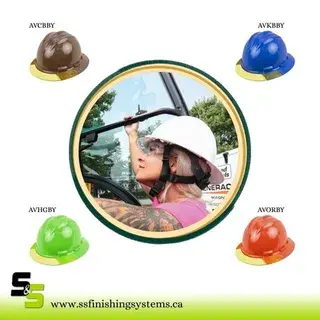 AboveView, Ratchet, Yellow Visor, 3-pt Non-elastic Chinstrap, Cotton Browpad Product Image